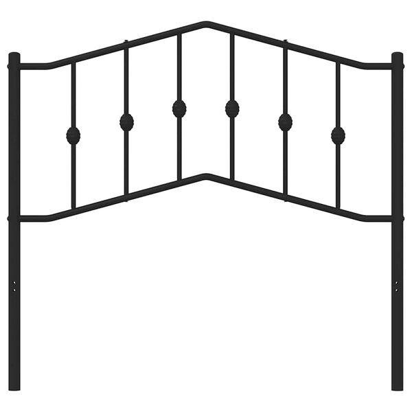 vidaXL T&ecirc;te de lit m&eacute;tal noir 100 cm