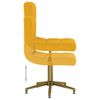 vidaXL Chaise pivotante de salle &agrave; manger Jaune Velours