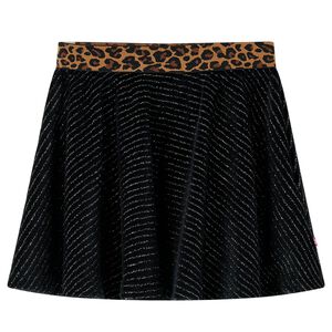 Jupe pour enfants avec ceinture l&eacute;opard noir 116