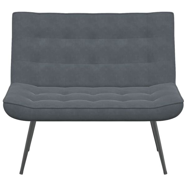vidaXL Banc gris fonc&eacute; 110x74x84 cm velours