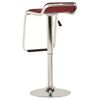 vidaXL Tabourets de bar lot de 2 rouge bordeaux tissu et bois courbé