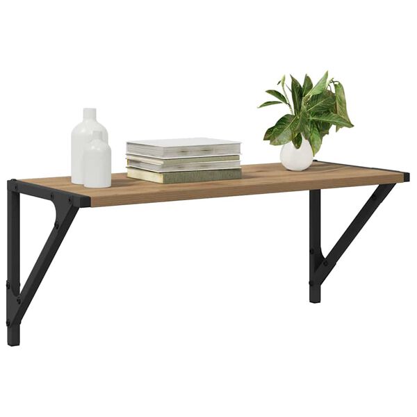 vidaXL &Eacute;tag&egrave;res Murales 2 pcs Ch&ecirc;ne artisanal 60 x 25 x 25,5 cm