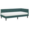 vidaXL Cadre de lit d'angle avec matelas 2 pcs Vert Velours