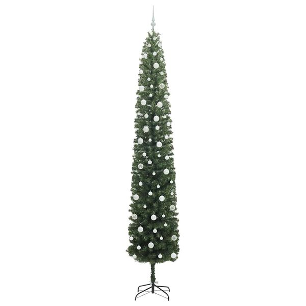 vidaXL Sapin de No&euml;l artificiel Vert 270 cm PVC et acier et plastique