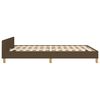 vidaXL Cadre de lit sans matelas marron fonc&eacute; 140x200 cm tissu