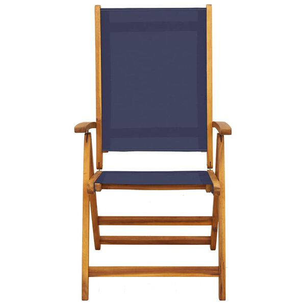 vidaXL Chaises pliables de jardin lot de 2 bois d'acacia et textil&egrave;ne
