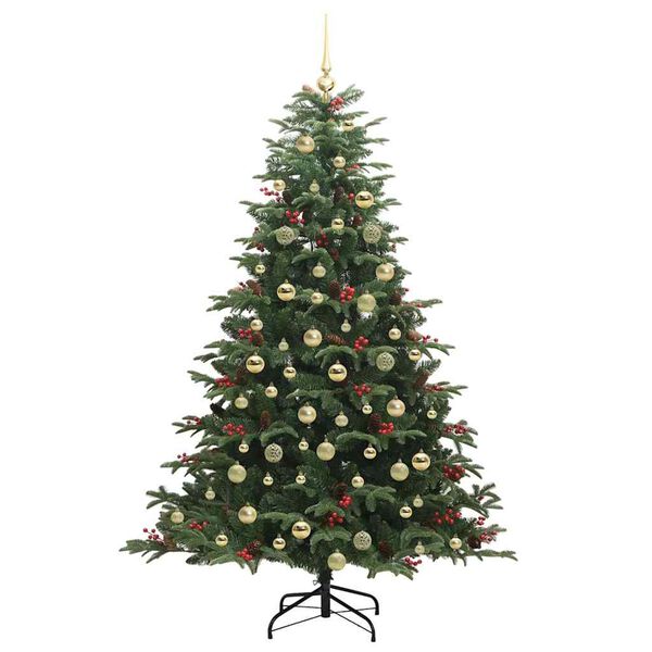 vidaXL Sapin de No&euml;l artificiel Vert 180 cm PVC, m&eacute;tal et plastique