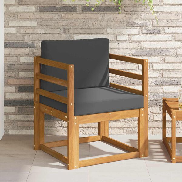 vidaXL Canap&eacute; d&rsquo;ext&eacute;rieur Bois d'acacia massif et polyester Naturel