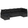 vidaXL Ensemble de Canap&eacute;s 7 pc Noir polyrotin