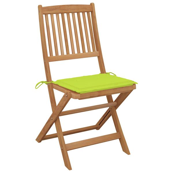 vidaXL Chaises pliables de jardin lot de 6 avec coussins Bois d'acacia