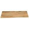 vidaXL Dessus de table 110x80x2,5 cm bord vivant bois massif manguier