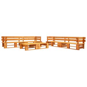 vidaXL Canap&eacute;s de jardin palette 6 pcs bois marron miel
