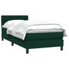 vidaXL Sommier &agrave; lattes de lit et matelas vert fonc&eacute; 100x210cm velours