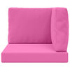 vidaXL Coussin de canap&eacute; d'ext&eacute;rieur 3 pcs Rose Polyester