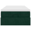 vidaXL Cadre de lit ottoman avec matelas vert fonc&eacute; 90x190 cm velours