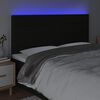 vidaXL T&ecirc;te de lit &agrave; LED Noir 160x5x118/128 cm Tissu
