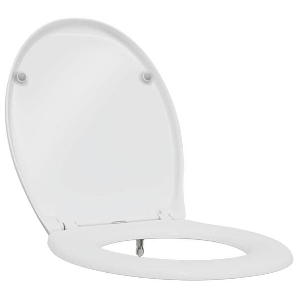 vidaXL Si&egrave;ge de toilette Blanc 44,8 x 37,3 x 4,2 cm Duroplast