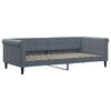 vidaXL Lit de repos sans matelas gris fonc&eacute; 90x200 cm velours
