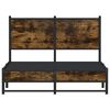 vidaXL Cadre de lit en métal sans matelas chêne fumé 120x190 cm