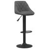 vidaXL Tabouret de bar Gris fonc&eacute; Velours