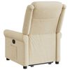 vidaXL Fauteuil inclinable &eacute;lectrique cr&egrave;me tissu