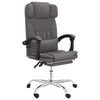vidaXL Fauteuil de massage inclinable de bureau gris similicuir