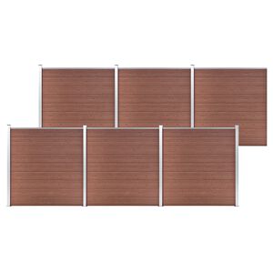 vidaXL Cl&ocirc;ture de jardin WPC 1045x186 cm Marron