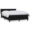 vidaXL Sommier &agrave; lattes de lit avec matelas noir 160x220 cm velours