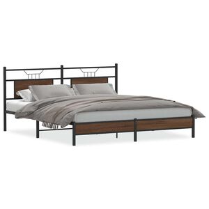 vidaXL Cadre de lit sans matelas ch&ecirc;ne marron 183x213 cm