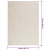 vidaXL Tapis ZIZUR cr&egrave;me 120x170 cm aspect de jute int&eacute;rieur ext&eacute;rieur