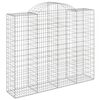 vidaXL Paniers &agrave; gabions arqu&eacute;s 10 pcs 200x50x160/180 cm Fer galvanis&eacute;