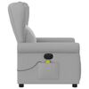 vidaXL Fauteuil de massage inclinable électrique gris nuage tissu