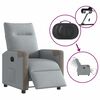 vidaXL Fauteuil inclinable électrique Gris clair Tissu