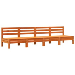 vidaXL Canap&eacute;s de jardin sans accoudoirs 4 pcs cire marron bois massif