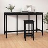 vidaXL Table de bar Noir 180x80x110 cm Bois massif de pin