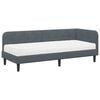 vidaXL Cadre de lit d'angle Gris fonc&eacute; 80 x 200 cm Velours