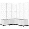 vidaXL Jardini&egrave;re avec treillis Blanc 120x120x136 cm PP