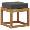 vidaXL Banc de Tabouret Naturel et Anthracite 43 x 43 x 37 cm
