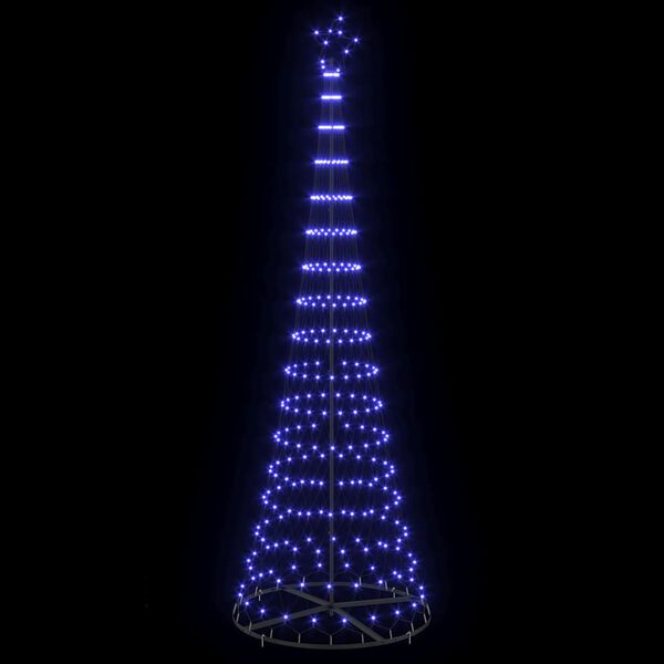 vidaXL Arbre de No&euml;l LED avec 355 LED avec support Bleu 184,5 cm M&eacute;tal