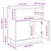 vidaXL Buffet LED Bois ancien 71 x 34,5 x 75 cm Bois d'ingénierie