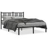 vidaXL Cadre de lit métal sans matelas avec tête de lit noir 120x190cm
