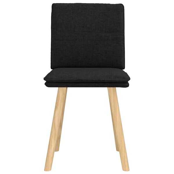 vidaXL Chaises &agrave; manger lot de 2 noir tissu