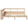 vidaXL Lit bibliothèque sans matelas 135x190 cm bois de pin massif