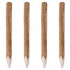 vidaXL Poteaux pointus de cl&ocirc;ture 4 pcs Bois de noisetier 90 cm