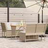 vidaXL Salon de jardin avec coussins 3 pcs beige r&eacute;sine tress&eacute;e