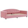 vidaXL Lit de jour avec matelas rose 100x200 cm velours