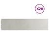 vidaXL Bordure de Pelouse 20 pc 25 x 103 cm Acier inoxydable Argent&eacute;