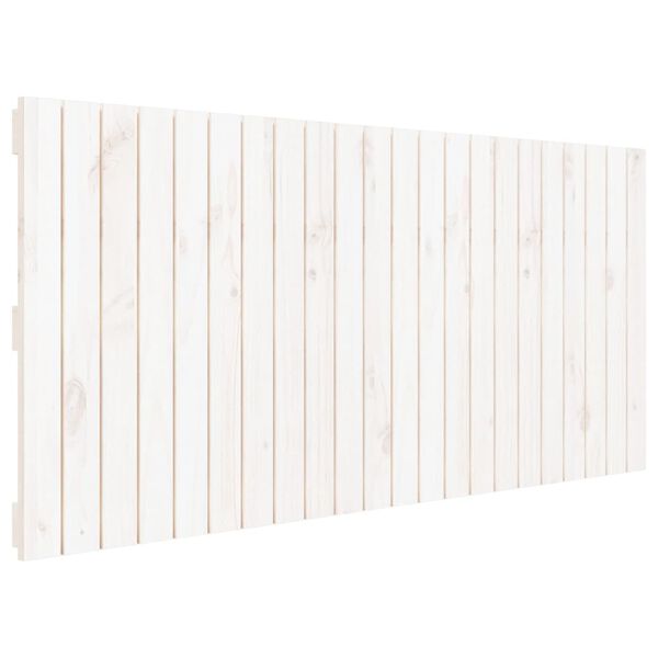vidaXL T&ecirc;te de lit murale Blanc 140x3x60 cm Bois massif de pin