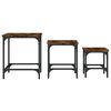 vidaXL Tables basses gigognes 3 pcs chêne fumé bois d'ingénierie