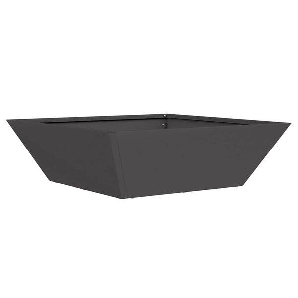 vidaXL Cache-pot de jardin Noir 50 x 50 x 15 cm Acier lamin&eacute; &agrave; froid